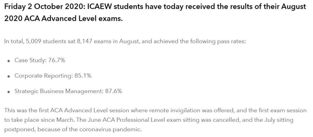 Icaew exam results
